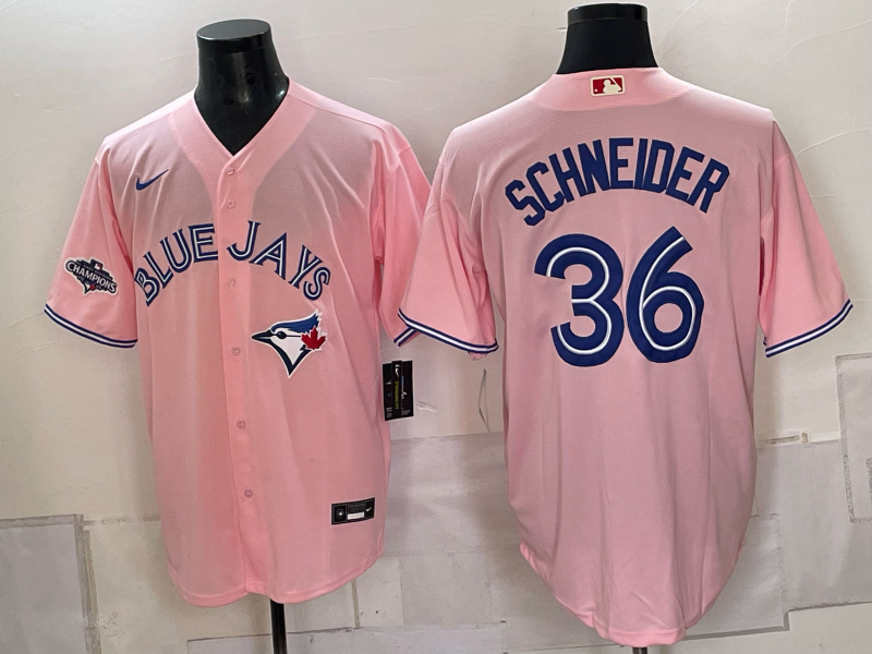 Men 2026 Toronto Blue Jays #36 Schneider pink Game Nike MLB Jersey 0907003